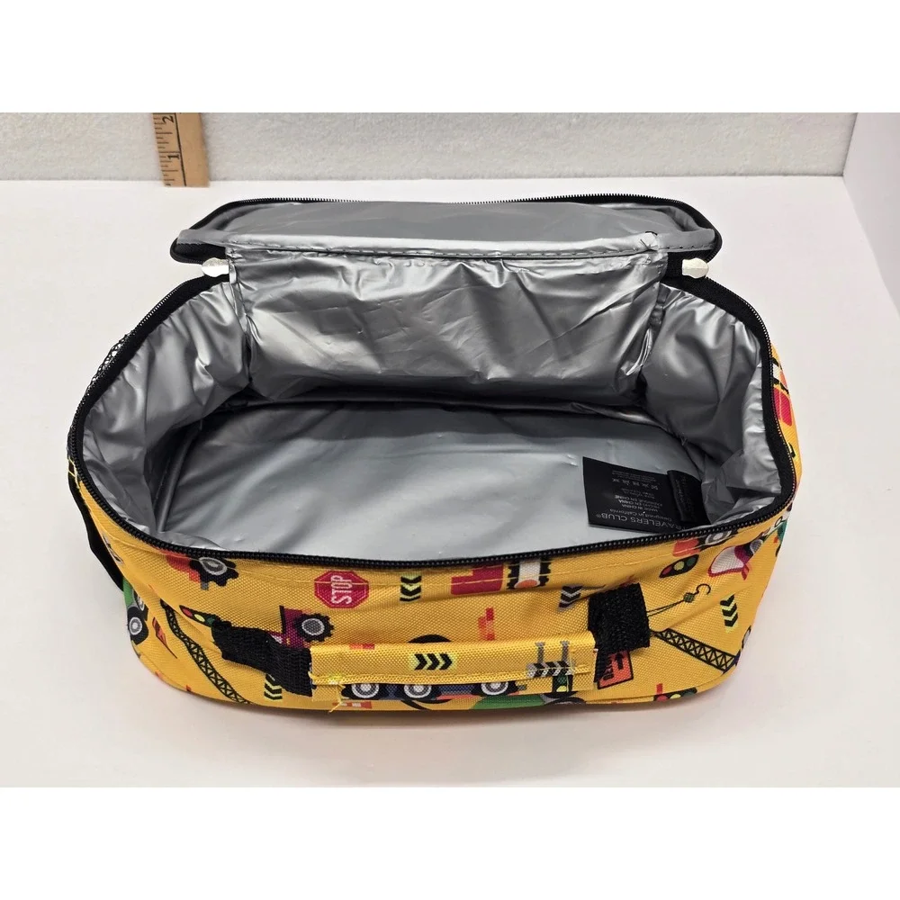 Travelers Club‎ Kids Yellow Construction Truck Insulated Lunch Bag
